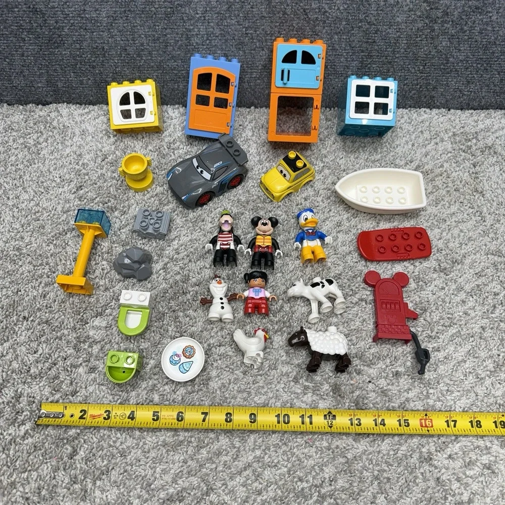 Lego Duplo Parts and pieces figures Disney Pixar Micky Goofy Cars animals Lot